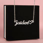 Classic Heart Style Name Necklace