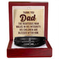 Proverbs 20:7 - Leather Cross Bracelet