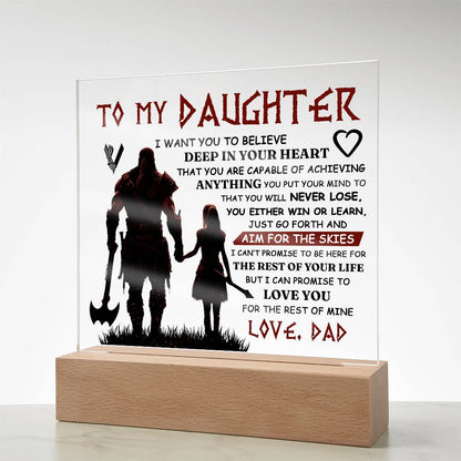 To My Daughter Skies – Acrylic Square